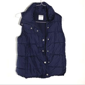 Old Navy Navy‎ Blue Fleece Lined Puffer Vest M